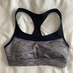 Grey and Black Sport Bra